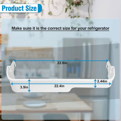 2 Pack Refrigerator Door Bin Shelves Replacement For Kenmore Frigidaire Durable Eco Friendly Fits AP2115858 PS429868 size chart