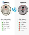 Comparison of upgraded vs old Five Pack Cooktop Burner Control Knobs For Cafe Series Gas Range CGP350SET1SS CGP350SET3SS.