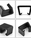 Outdoor Patio Sofa Clips Set 10 Pcs, black durable plastic sectional connector fasteners for wicker rattan furniture.