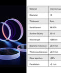 15 Pcs Laser Protective Lenses D18x2mm For 1000-3000W 4 In 1 Handheld Laser Welding Machine 1064nm Universal Laser Welding Lens