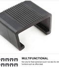 Close-up of black connector from 20 Piece Furniture Alignment Clamps Set For Indoor Outdoor Wicker Sofas And Sectionals Replacement Parts