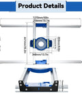 Flat Sled System for Precise Router Trimming and Planing, Adjustable Setup for Home DIY Woodworking, dimensions illustrated