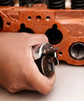 Pro Grade Stud Extractor Tool For Removing Broken Or Seized Studs And Damaged Bolts From One Quarter To Three Quarters Inch With Cam Action Grip in use