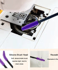 All In One Sewing Machine Cleaning Kit With Tweezers Double Headed Brush Tons Of Screwdrivers Seam Rippers Silicone Brushes And Storage Box For Fast Easy Home Maintenance And Reliable Machine Repairs cleaning sewing machine with purple silicone brush