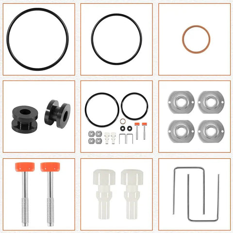 Air Motor Repair And Rebuild Kit 206728 for Fireball And Monark Oil Pumps with seals, gaskets, and O-rings for easy install.