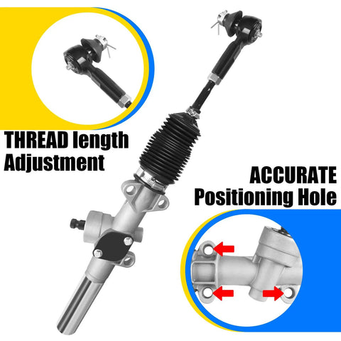 TXT Steering Rack And Gear Box Assembly for Golf Cart EZGO TXT MPT Electric And Gas 2001 Up with thread adjustment