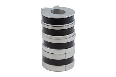 Must Have Stroke Control Kit for Hydraulic Cylinders with micro adjustable spacer system, black and silver stack, quick release