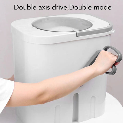 Hand Crank Portable Washing Machine No Sweat Laundry Solution Compact Camping Washer for dorms, showcasing the crank handle.