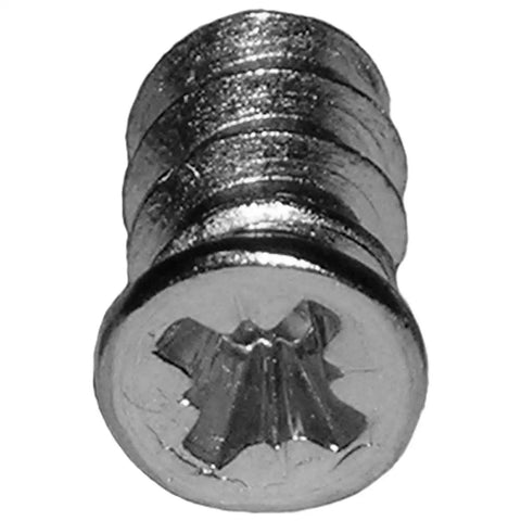 Top Shelf Euro Cabinet Screws For 5Mm Holes 11 5Mm Thread 6 3Mm Shank Varianta Style Phillips Flat Head Nickel Alloy Steel close-up view.