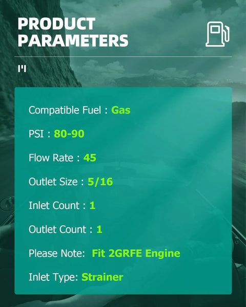 Product parameters for Universal Electric Fuel Pump Module Replacement For Chevy Prizm Geo Prizm Lexus ES Series Pontiac Vibe Scion xA And More With OEM E2068 E8229 Fitment