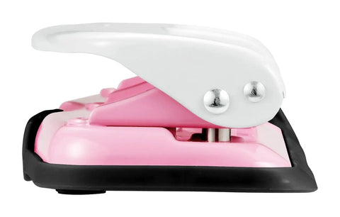 Side view of InCOURAGE 12 Reduced Effort 3 Hole Punch For Office And School Use No Fuss Punching Up To 12 Sheets With EZ Squeeze Technology.