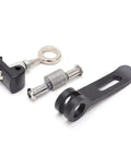 Aluminum Alloy And Stainless Steel Folding Hooks Kit for M365 Electric Scooters showing three metal components