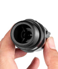 Garden hose pressure regulator, black plastic, 3/4 in FHT to 3/4 in MHT