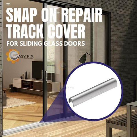 Stainless Steel Patio Door Track Cover For Sliding Glass Doors, Easy Fix For Worn Tracks, durable six feet hardware