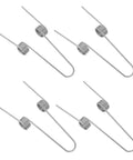 Smooth Operation Dual Torsion Spring Kit For Trash Can Lid Replacement 4 Pack stainless steel springs, top view