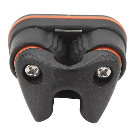 Front view of Beefy Quick Release Rope Cleat for Boats with Marine Grade Cam Cleat and Ball Bearing Action, 66 lb load capacity.