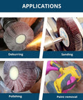 1-inch aluminum oxide flap wheel with 1/4-in shank; 60 grit, 10-pack for deburring, sanding, polishing, and paint removal