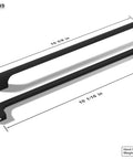 Dimensions of 15 Pack Flat Black 10 Inch Hole Center Solid Metal Cabinet Handles For Kitchen And Bathroom Drawer Pulls Durable Stainless Steel Zinc Alloy Construction Includes One Inch And One Half Inch Screws Etna Collection