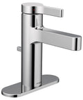 Vichy Chrome One Handle Modern Bathroom Faucet With Single Hole Mount and Easy Temperature Control, sleek design