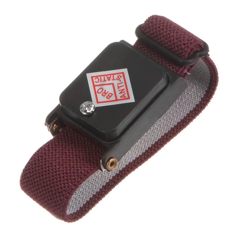 Wine red ESD Anti Static Wrist Strap Bracelet Adjustable Grounding Band with Spare Bracelet for Tech Repair Pros