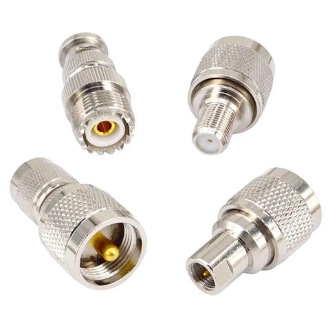 20-Piece UHF Adapter Master Kit PL259 SO239 To SMA BNC MCX FME F TNC Mini-UHF Connectors, brass and delrin contacts, gold plated