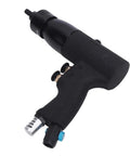 Pro Luocute Air Rivet Nut Tool Kit With Self Locking Nozzle And Four Interchangeable 1/4 Inch 5/16 Inch 3/8 Inch 10/24in Heads For M8 To M10 Fastening Jobs At 400 RPM Revolutions High Speed Pneumatic Rivnut Guns That Work Like A Charm black pneumatic rivnut gun