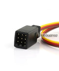 Close-up of JR male plug on RC JR Style Servo Splitter Cable 1 Male To 2 3 4 5 6 Female Y Harness Leads for RC models.