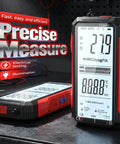 Digital Multimeter With Rechargeable Battery, 6000 Counts True RMS, 5 Inch Color Screen, Auto Range Tester FS899L on table