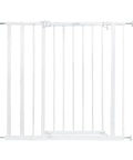Everywhere Extra Tall and Wide Baby and Pet Gate for Doorways, Halls, and Stairs, 36 Inch Tall, White Metal shown fully extended