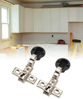 Soft Close Cabinet Hinges 26mm For Glass Doors 2 Pack Easy Install Hardware in kitchen setting