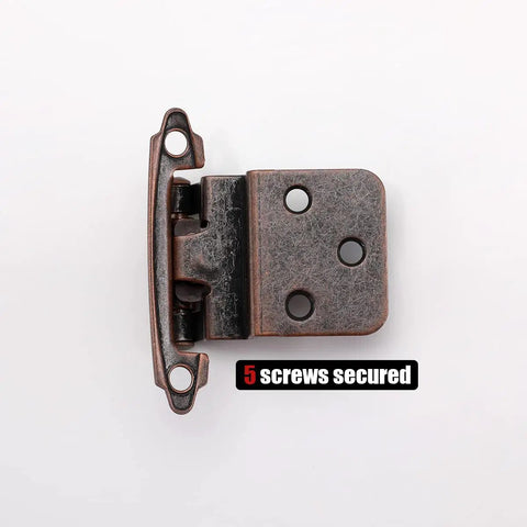 Inset Cabinet Door Hinges Three Eighths Inch Matte Black 20 Pack Flush Face Mount For Cupboard And Kitchen Cabinets 10 Pairs Max Fit