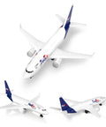1/400 Fe Dex Plastic Airplane Model For Display And Collecting Diecast Metal And Plastic Build Ultra Detailed Showpiece, top and side views