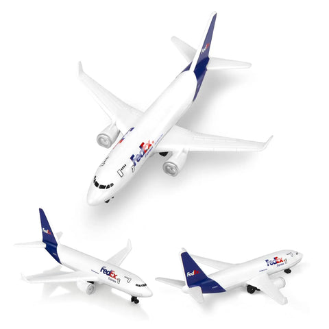 1/400 Fe Dex Plastic Airplane Model For Display And Collecting Diecast Metal And Plastic Build Ultra Detailed Showpiece, top and side views
