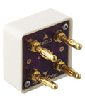 Pro Grade 4 Wire Short Socket Resistance Calibration Tool with gold-plated banana connectors and PCB assembly
