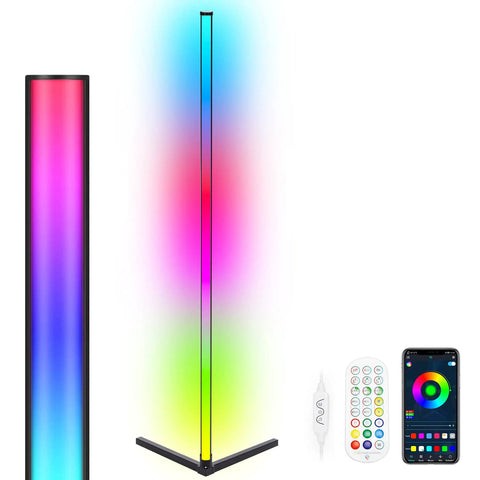 Corner Floor Lamp Set The Vibe With 16 Million RGB Colors And Over 210 Mood Lighting Modes Music Reactive Sync Remote And App