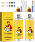 Quick Drying Tile Repair Glue Go To DIY Tool Kit For Cracks And Chips Fixes Tile Stone Porcelain Granite With Fast Set Adhesive Two Pack shown with glue bottles, brush, and accessories.