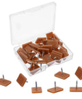 30 Piece Drawer Glide Set With Square Nail-On Plastic Drawer Slides 17x12 Mm, Transparent Storage Box Included, Dresser Repair Kit For Fixing Drawers And Restoring Smooth Sliding Motion On Furniture (Brown), brown plastic slides in clear box