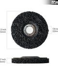 Pro Grade Four Five Inch Angle Grinder Stripping Discs For Swift Paint Rust And Oxidation Removal Featuring Tough Fiber Mesh Base and Aggressive Resin Grits Three Pack Set. 4.5 inch disc with 7/8 inch arbor.