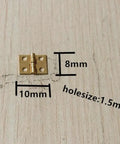 8mm x 10mm gold hinge from 12Pcs Gold Butt Hinges For Small Cabinets And Drawers Jewelry Boxes Dollhouse Miniatures And Music Boxes