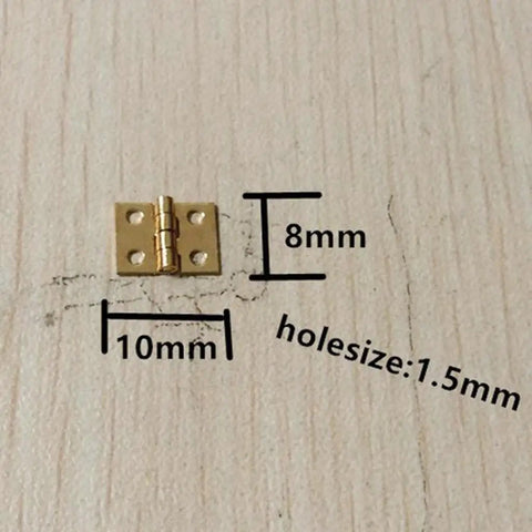 8mm x 10mm gold hinge from 12Pcs Gold Butt Hinges For Small Cabinets And Drawers Jewelry Boxes Dollhouse Miniatures And Music Boxes
