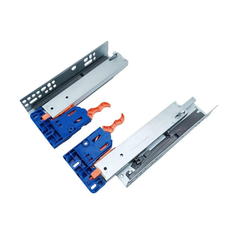 Smooth Glide Drawer Slides For Office Cabinets Pantry And Wardrobe Easy Install 1 Pair Heavy Duty Metal Runners with blue fittings