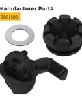 Beefed Up Hood Latch Toggles With Grommets And Washers Kit For Polaris RZR UTV Models, showing washer, latch, and grommet.