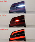 Top Tier Right Inner Tail Light Assembly For 2016 2020 Tesla Model X showing reverse, brake, and running light functions.