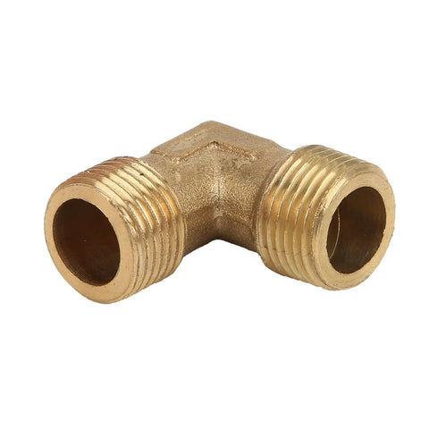 Right Angle Brass Elbow Fitting 90 Degree G3/8 Thread for Air Compressor Quick Connect Adapter for Tight Spots