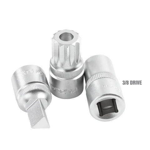 Drain Plug Socket Set For Oil Changes And Vehicle Maintenance Pro Includes Hex And Square Metric Sockets visible in 3/8 drive.