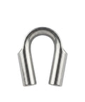 Beefed Up Stainless Steel Wire Rope Thimbles 6Mm Cable Protector Sleeve For Marine Rigging And Diy close-up view of a thimble