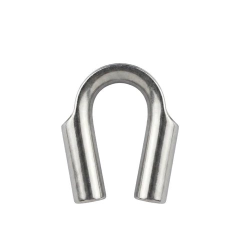 Beefed Up Stainless Steel Wire Rope Thimbles 6Mm Cable Protector Sleeve For Marine Rigging And Diy close-up view of a thimble