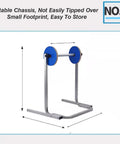 No Sweat Adjustable Packing Station Stand And Tabletop Bubble Wrap Dispenser For Moving Hustles Rust Resistant Steel Rack with blue rollers