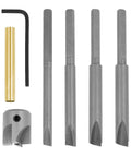 7 Piece Pen Barrel Trimming Set With Three Eighths, Seven Millimeter, Eight Millimeter, Ten Millimeter Pilot Shafts, Three Quarters Inch Cutter