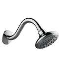 Polished chrome shower head from Oakmont Bath And Shower Trim Kit With Valve Dual Handle For Precise Temperature Control DIY Friendly Install